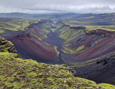 view of Eldgja Canyon from Gjatindur
