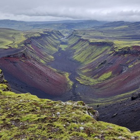 view of Eldgja Canyon from Gjatindur