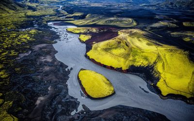 landscape along the Eldgjá Canyon trekking route
