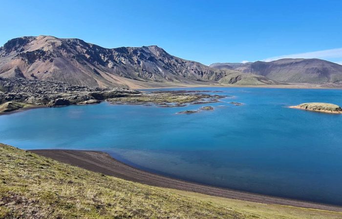 Lake Frostastaðavatn near Landmannalaugar on Day 01 of the Laugavegur Trek