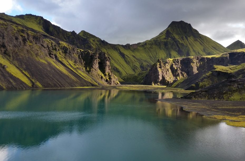 mountain Uxatindar during the Eldgjá Canyon hiking tour