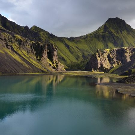 mountain Uxatindar vatn IB, Eldgjá Canyon trekking route