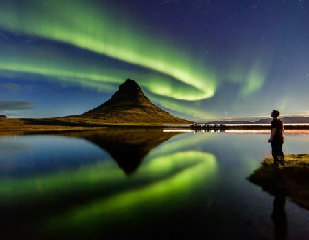 northern lights view during Snæfellsnes Peninsula day tour