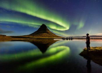 northern lights view during Snæfellsnes Peninsula day tour