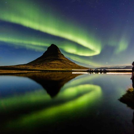 northern lights view during Snæfellsnes Peninsula day tour