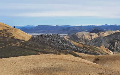 Laugahraun lava field on Day 02 of the Laugavegur Trek