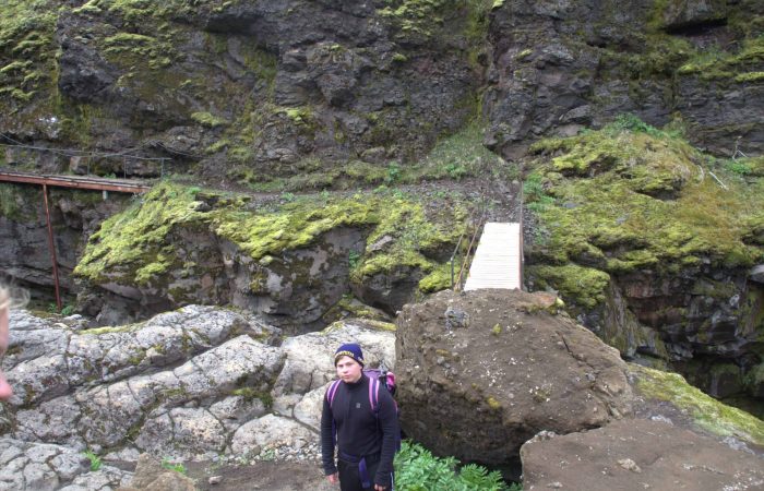 Trekking from Emstur hut on Day 04 of the Laugavegur Trek in Iceland